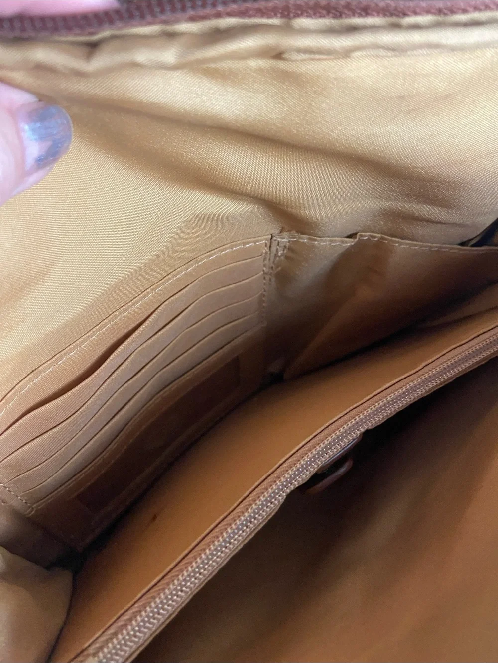 Aurielle Chestnut Brown Leather Messenger Crossbody